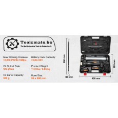 Vetpomp op batterijen 20 V 125 gr / min 10.000 PSI