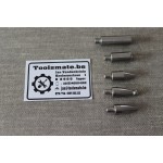 4 RVS PDR doppen + 1 RVS verlengdstuk 4 cm