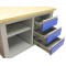 Werkbank met houten blad en ladenblok