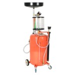 Olie opzuigtank 70 liter rood met 5 zuigsprieten