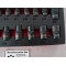 18 delige E - Torx slagdoppen set 3/8 E5 - E16 1/2 E10 - E24