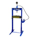 Werkplaatspers 12 ton met plunjerpomp, manometer en handbediening AFGEHAALD